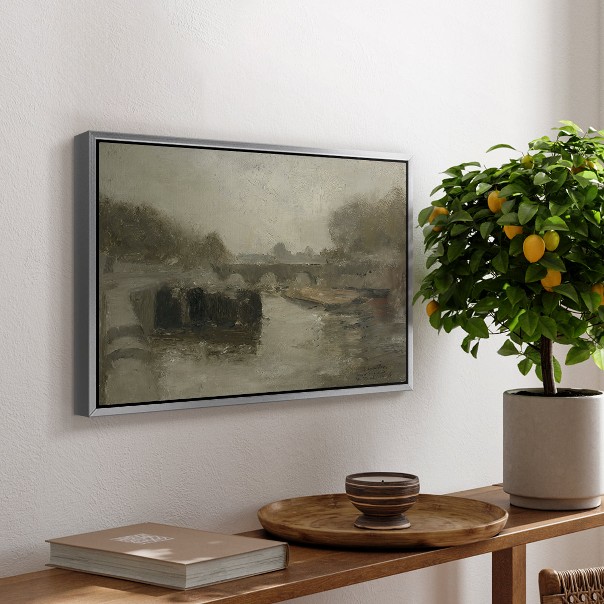 The Bridge (Le pont), 1895 - Floater Framed Canvas Print