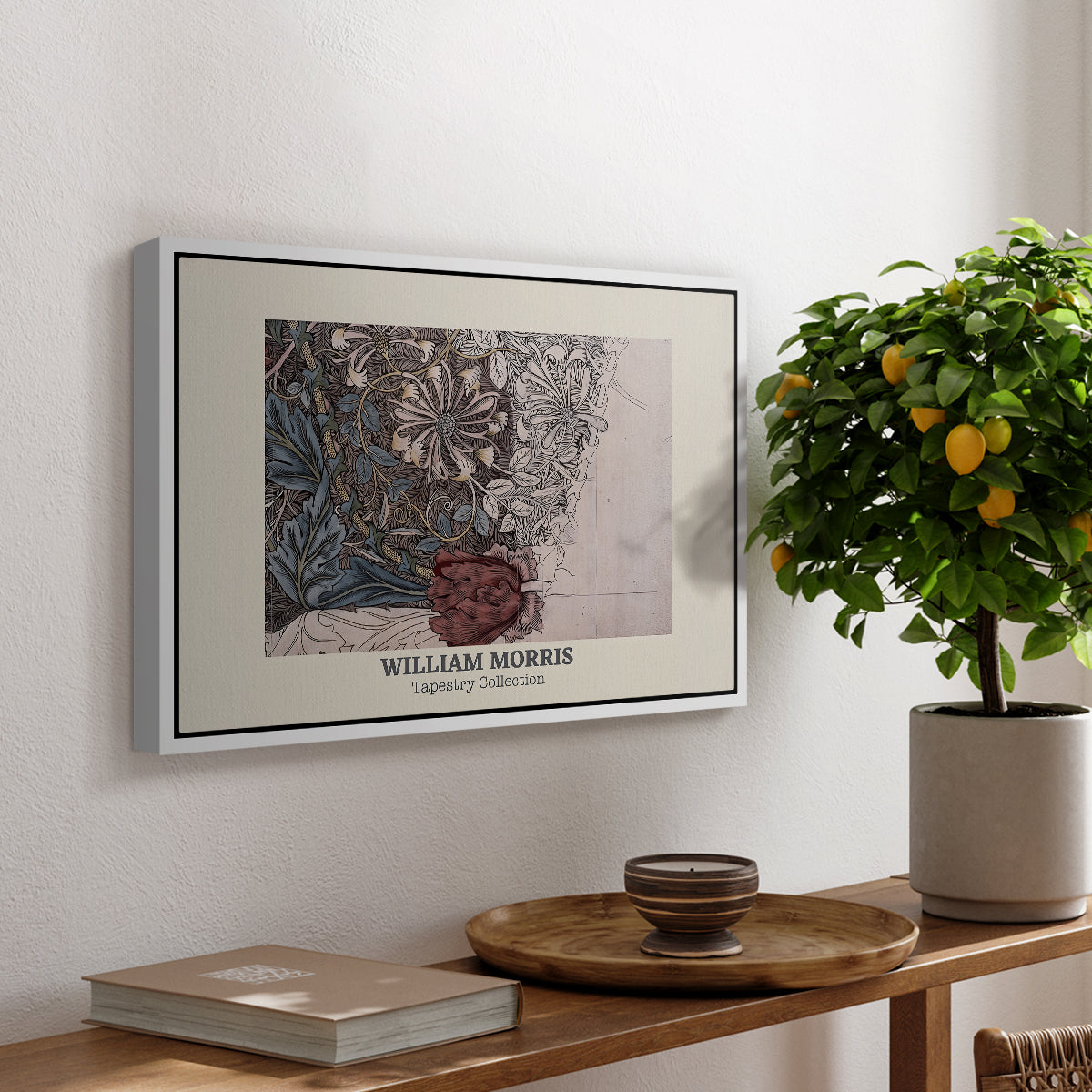Honeysuckle (Tapestry Collection), 1874 - Floater Framed Canvas Print
