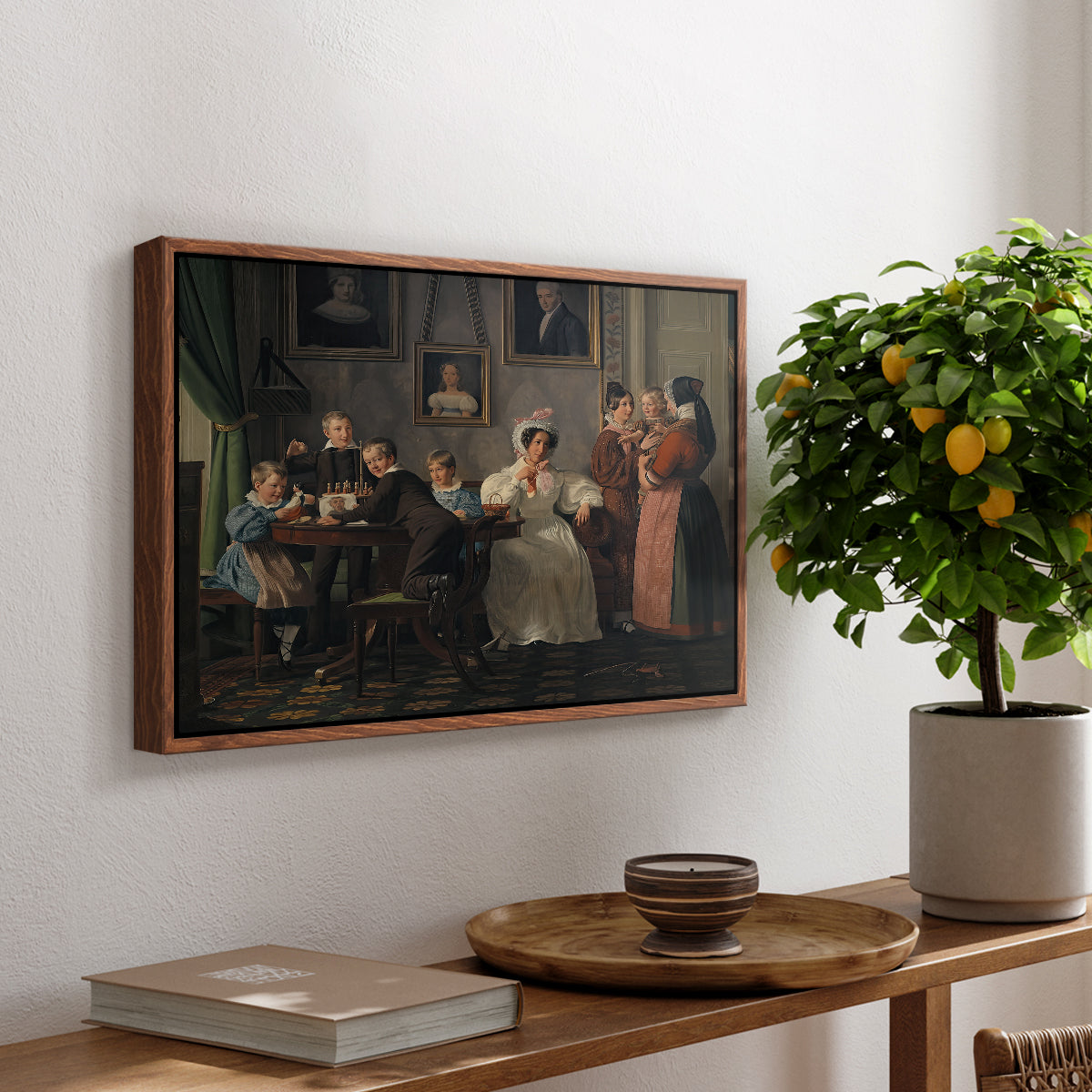 The Waagepetersen Family, 1836 - Floater Framed Canvas Print