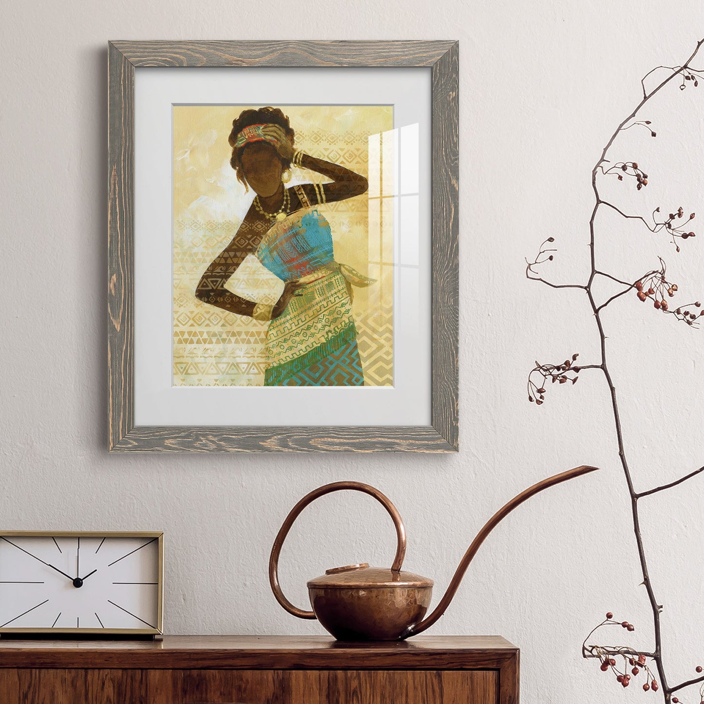 Tribal Vision II - Premium Framed Print - Distressed Barnwood Frame - Ready to Hang