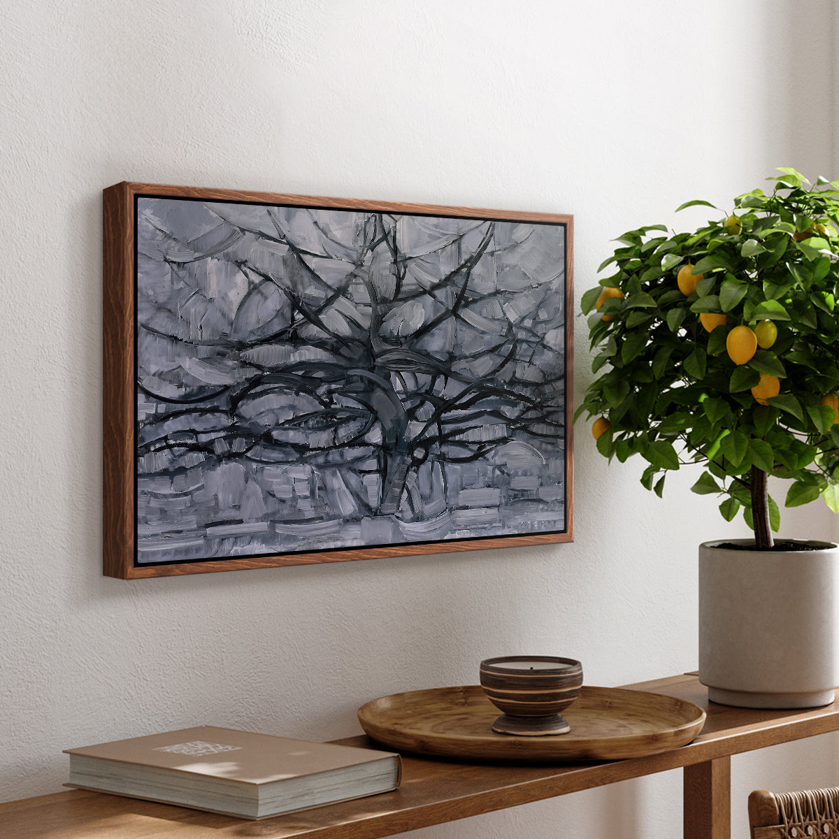 The Gray Tree, 1911 - Floater Framed Canvas Print