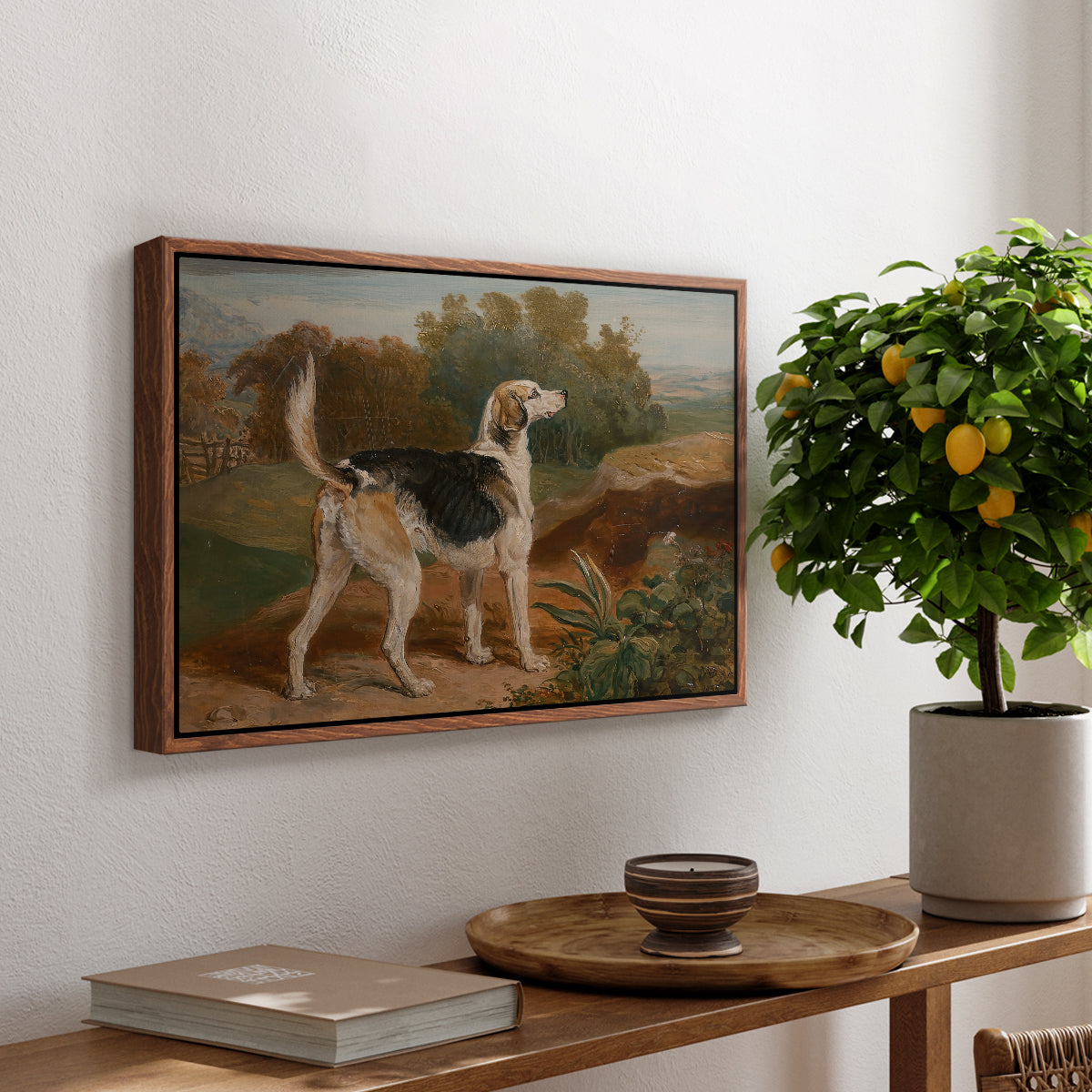 Ravager, One of the Lambton Hounds, 1835 - Floater Framed Canvas Print