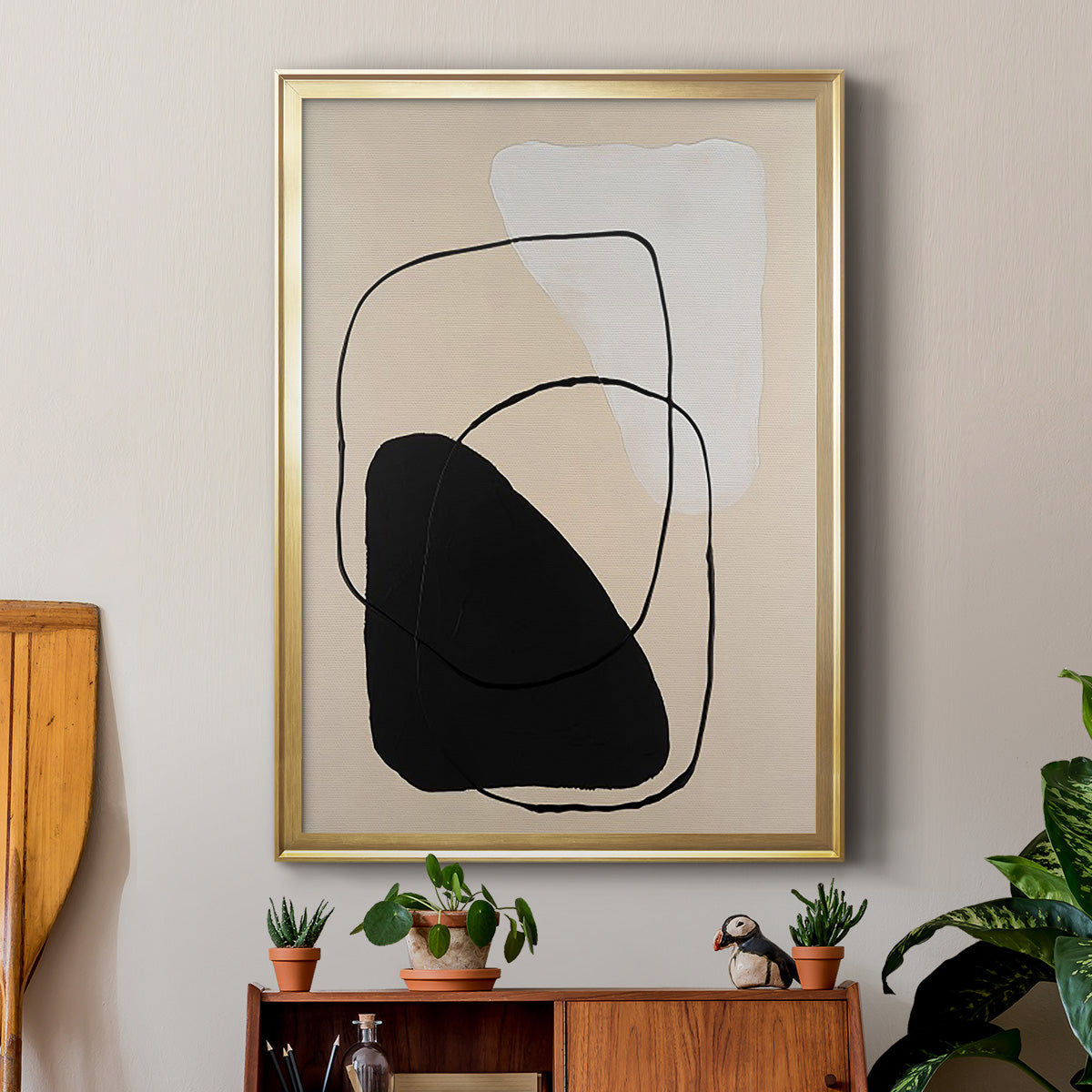 Avant Mod II - Modern Framed Canvas Print