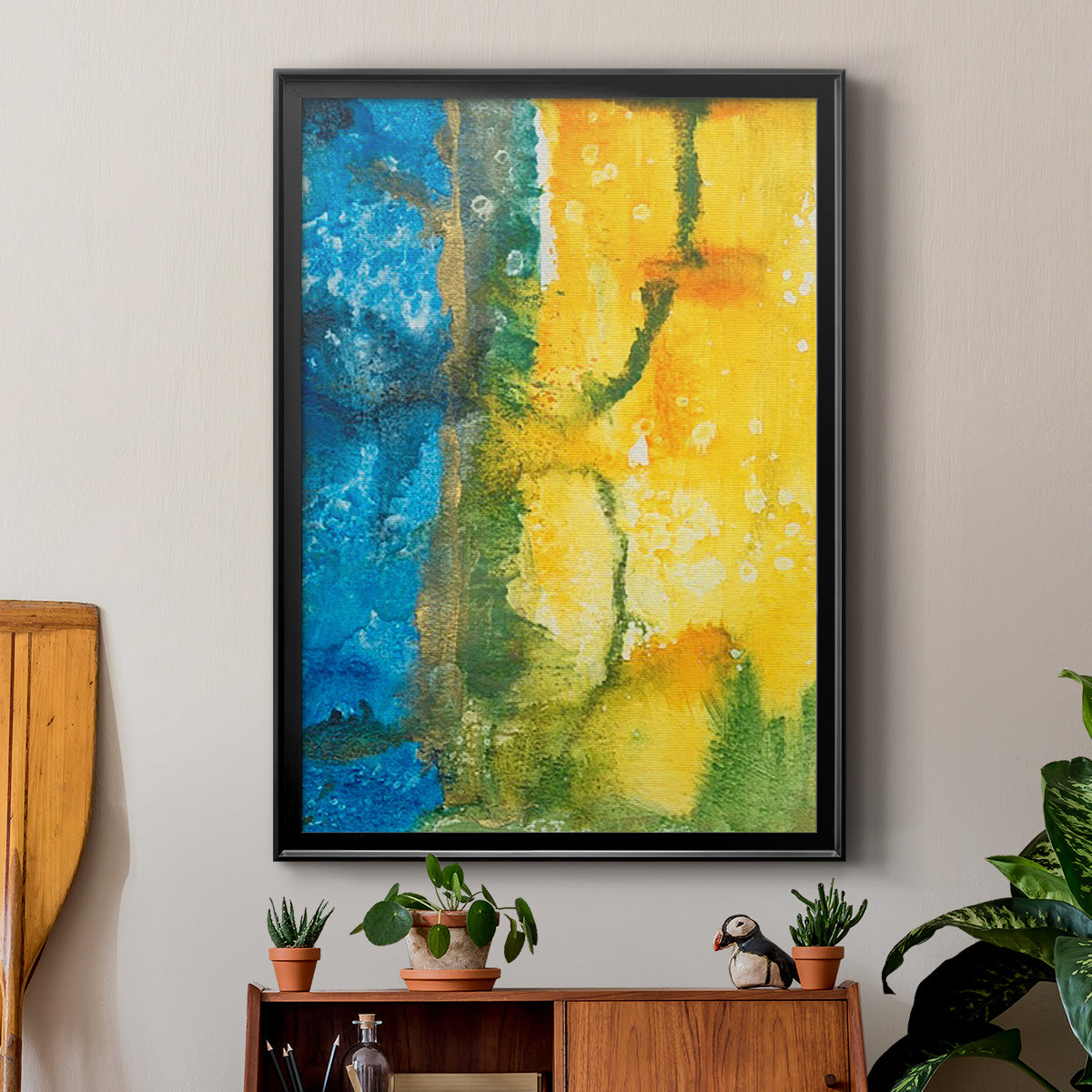 Aquatic Energy I - Modern Framed Canvas Print