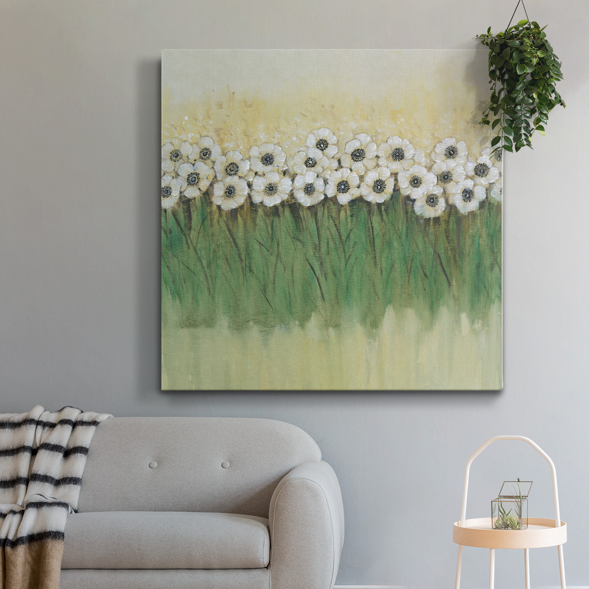 Rows of Flowers II - Canvas Art Print