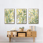 Sea Grass Fresco I - Framed Premium Gallery Wrapped Canvas L Frame 3 Piece Set - Ready to Hang