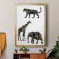 Ornamental Safari Animals III - Modern Framed Canvas Print