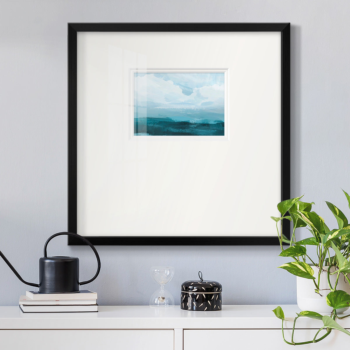 Azure Rising III Premium Framed Print Double Matboard