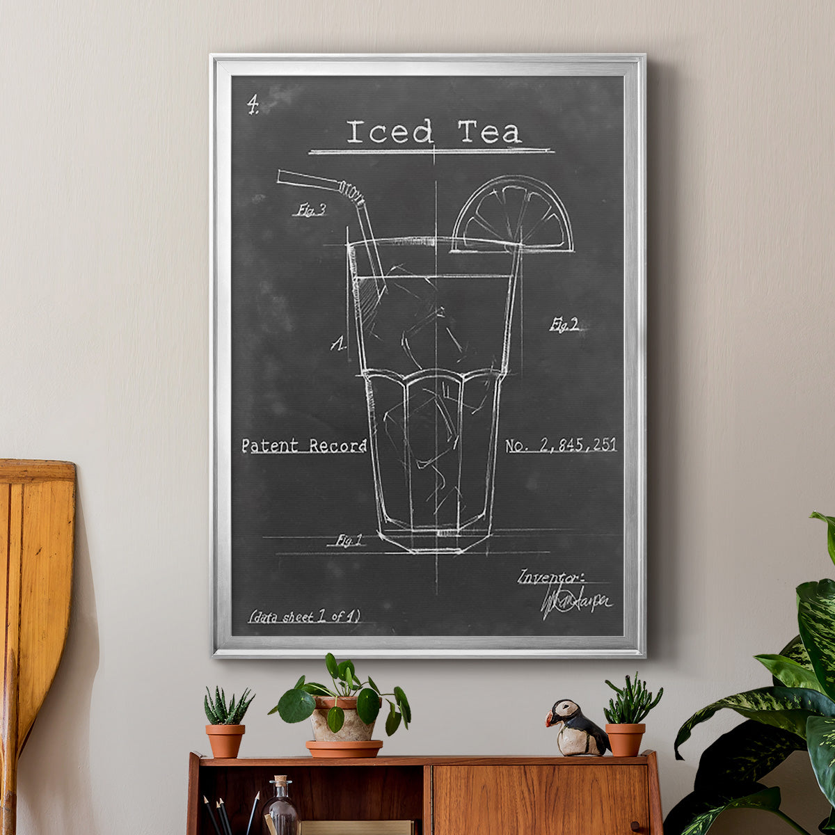 Morning Routine III - Modern Framed Canvas Print