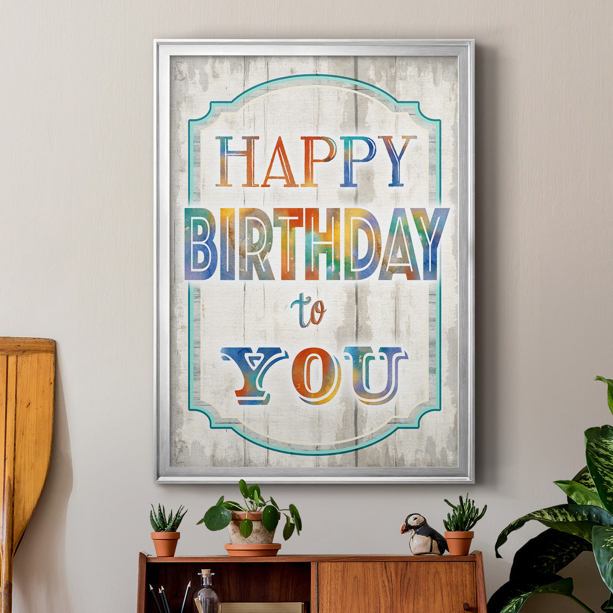 Happy Birthday to You - Modern Framed Canvas Print