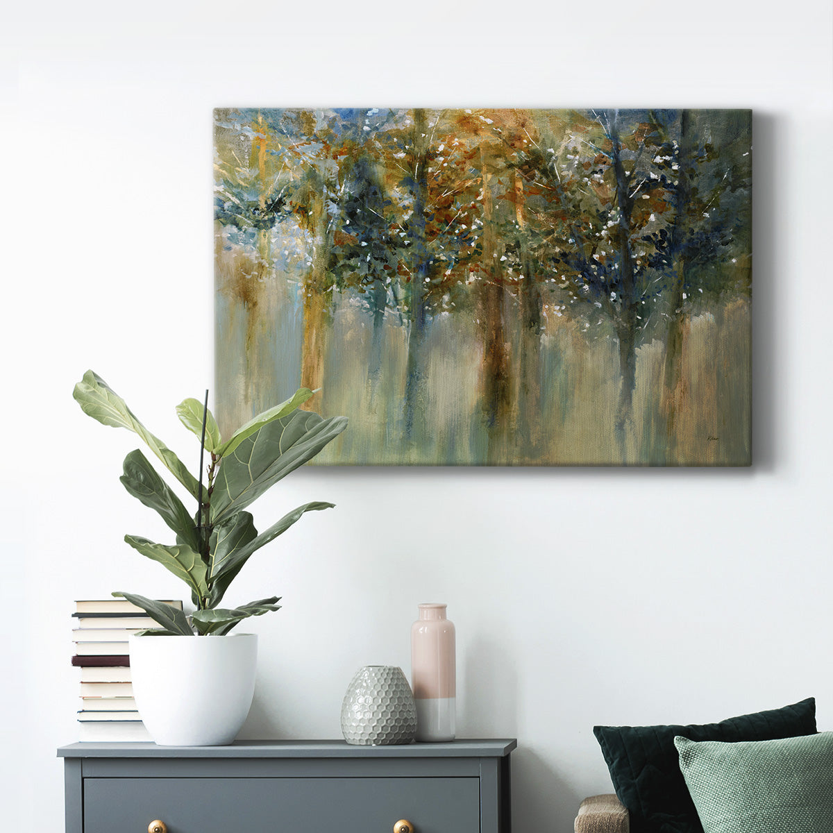 Rustic Leaves II Premium Gallery Wrapped Canvas - Ready to Hang