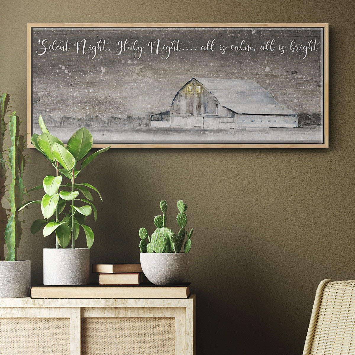 Silent Night - Floater Framed Canvas Print