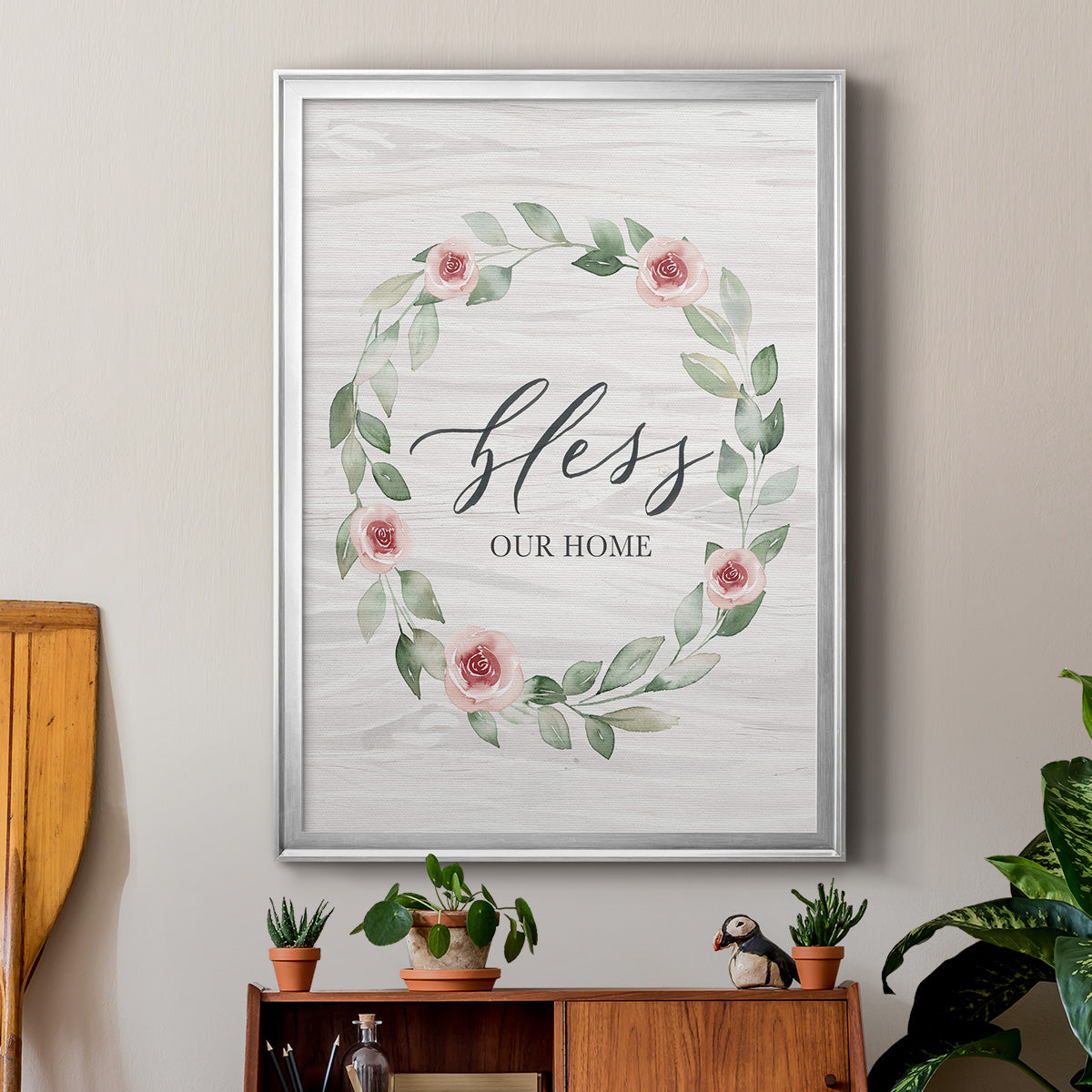 Bless Our Home - Modern Framed Canvas Print