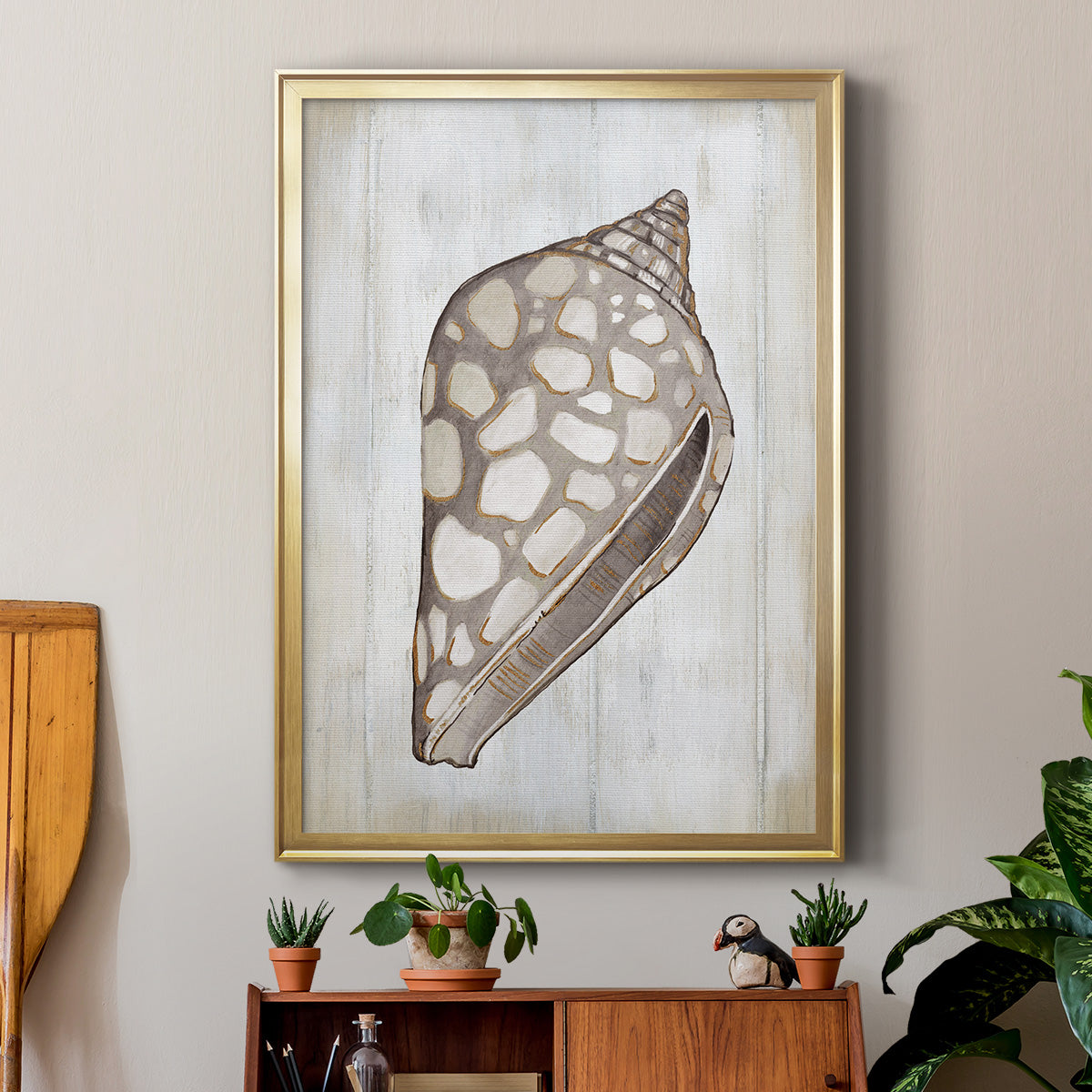 Ocean Cone I - Modern Framed Canvas Print