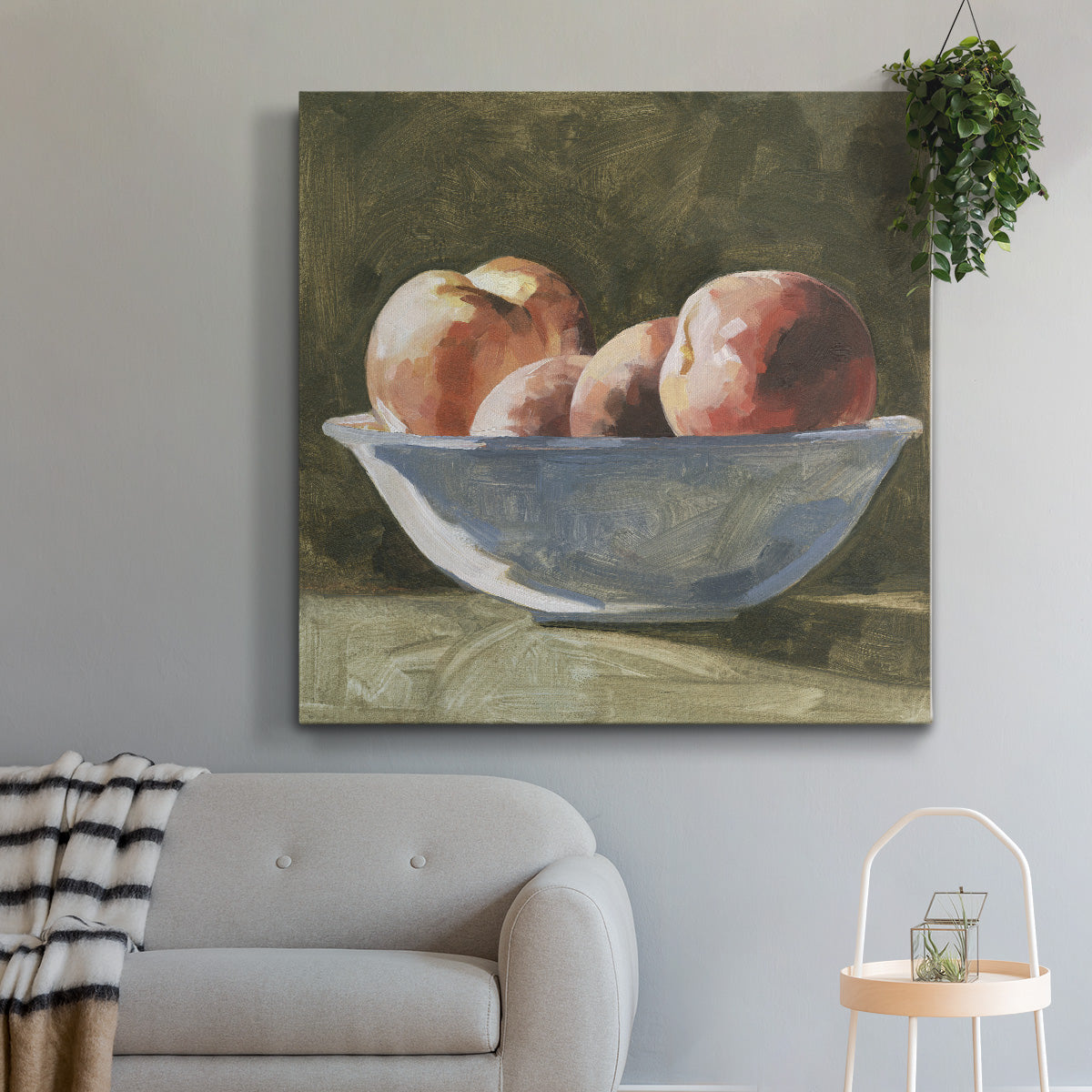 Bowl of Peaches I-Premium Gallery Wrapped Canvas - Ready to Hang