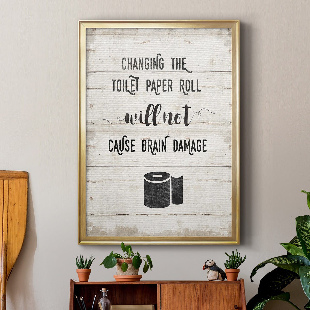 Changing the Roll - Modern Framed Canvas Print