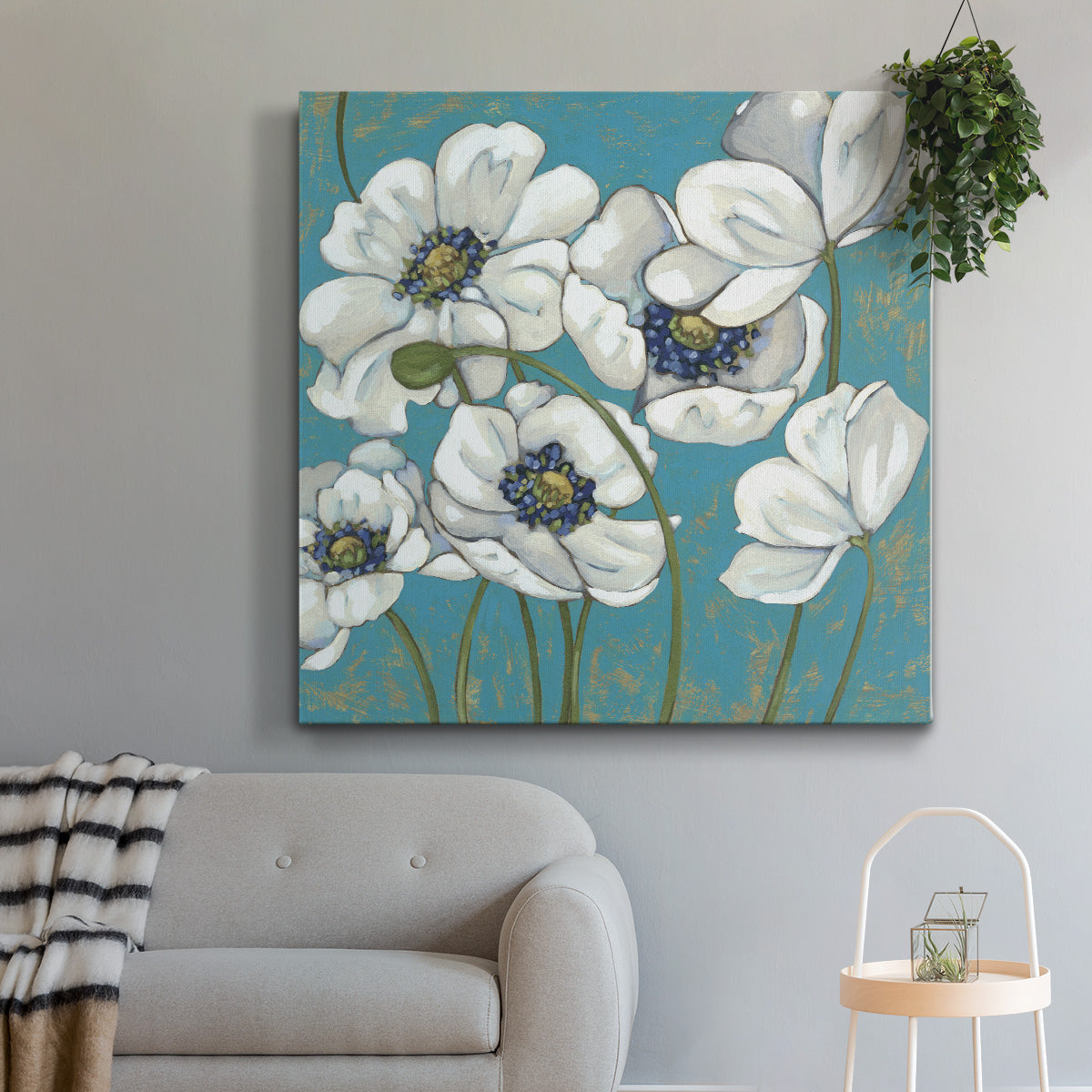 Lakeside Poppies I - Canvas Art Print