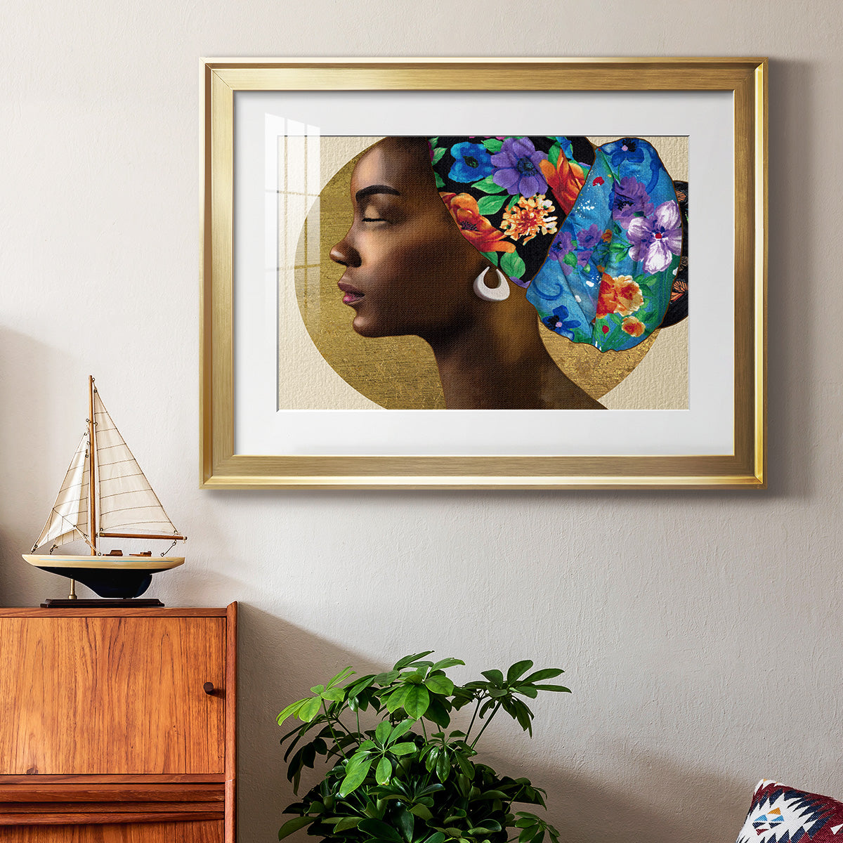 Golden Lady II Premium Framed Print - Ready to Hang