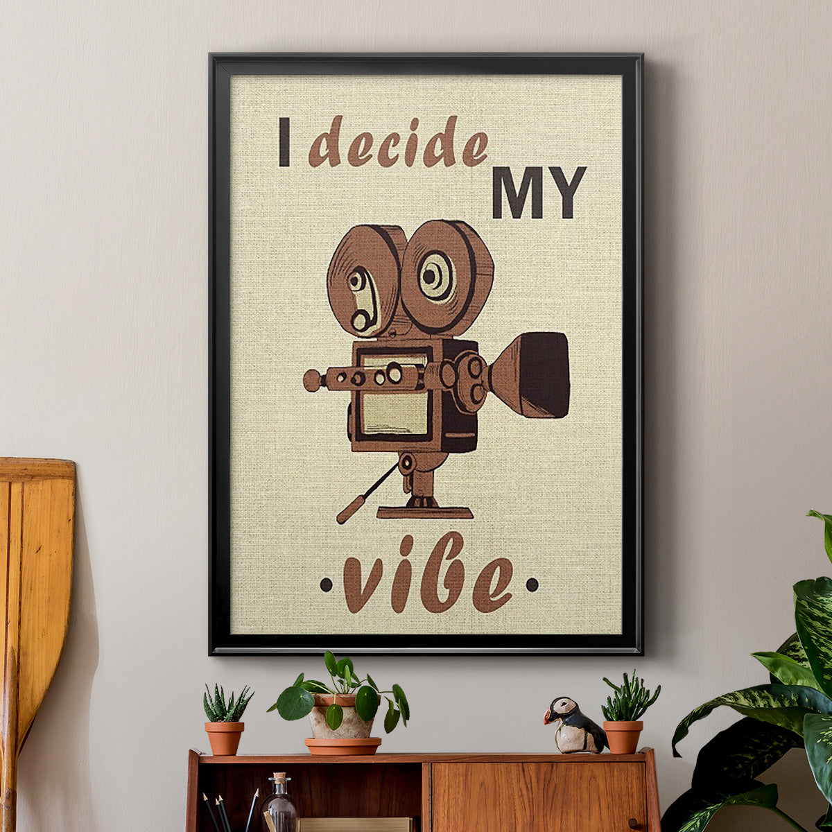 Movie Time III - Modern Framed Canvas Print