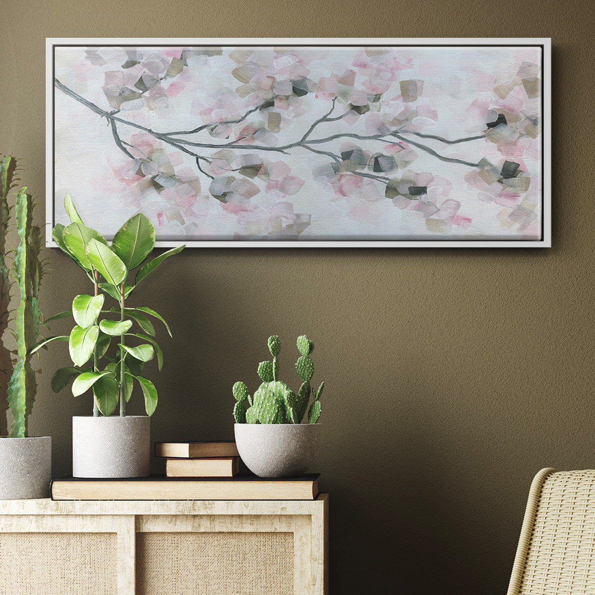 Cherry Blossoms - Floater Framed Canvas Print
