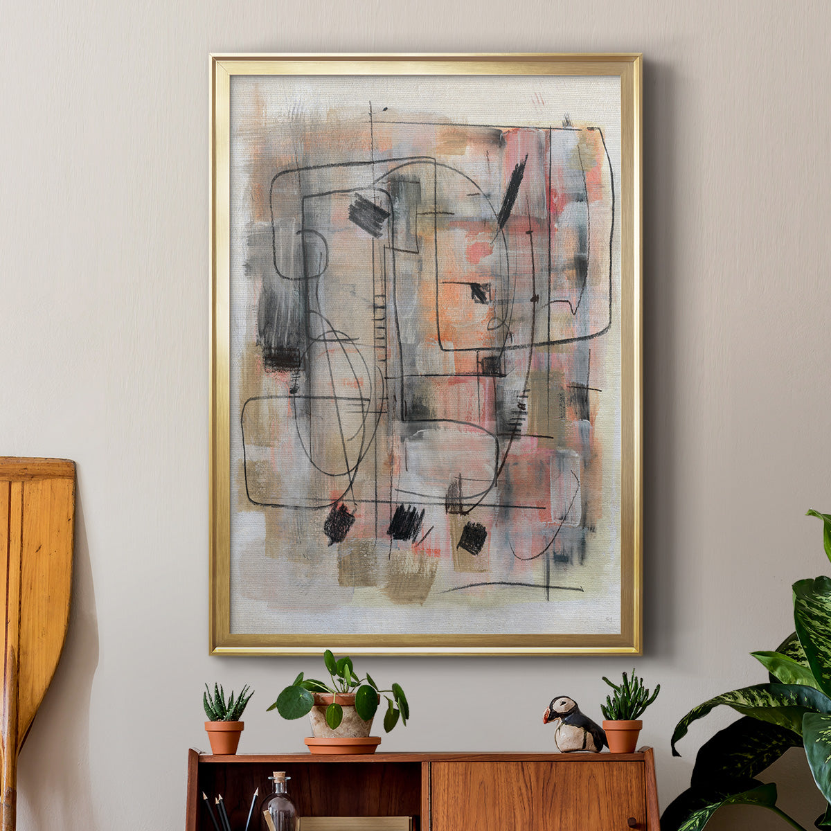 Walled City - Modern Framed Canvas Print