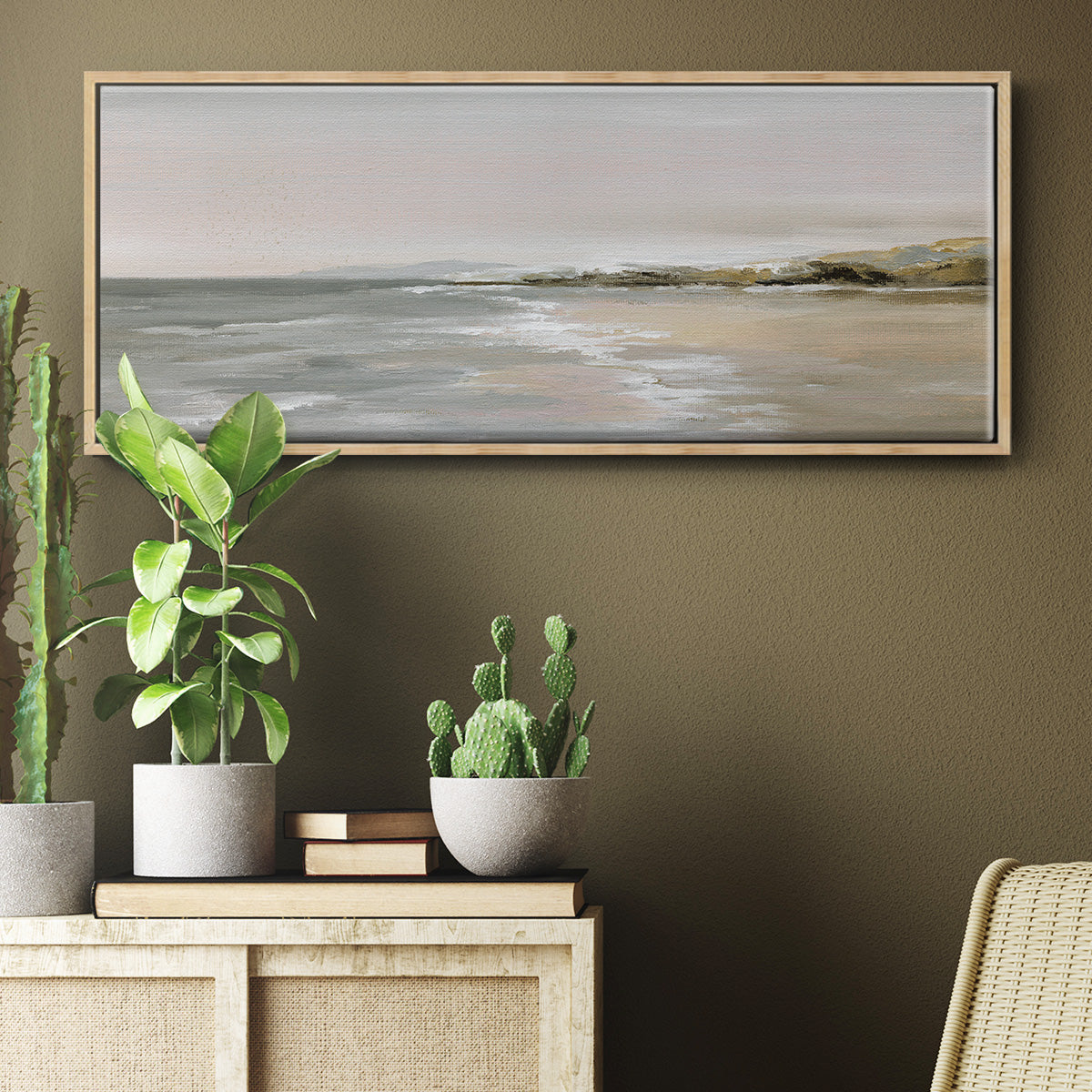 New Shore - Floater Framed Canvas Print