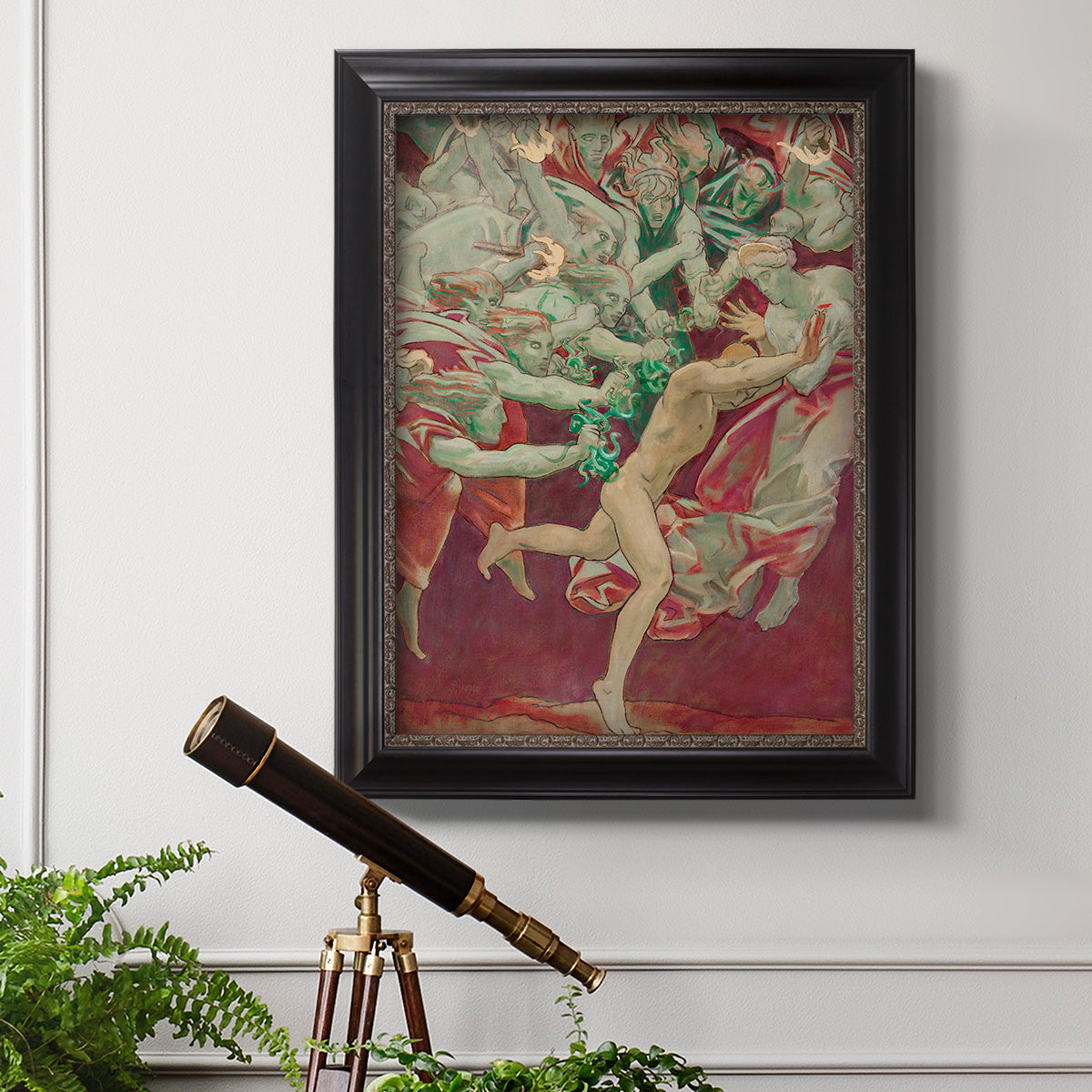 Orestes and the Furies - Ornate Framed Canvas Print