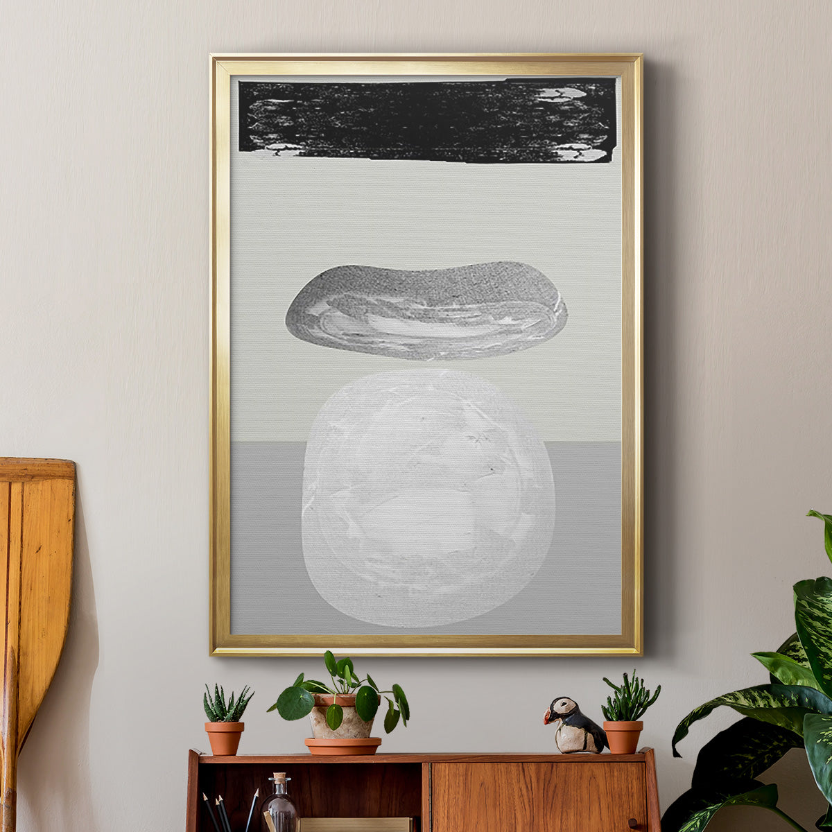 Eggy II - Modern Framed Canvas Print