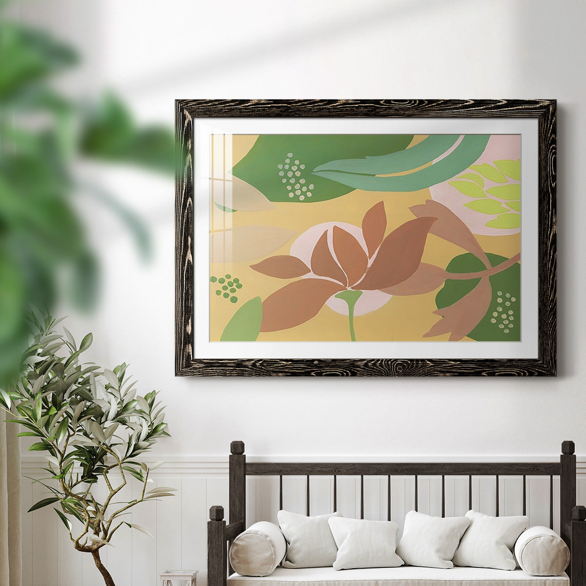 Neutral Blooms I-Premium Framed Print - Ready to Hang