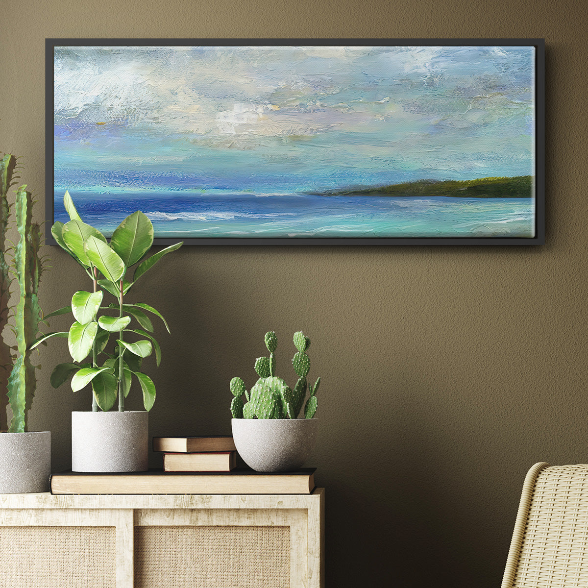 Island Inlet - Floater Framed Canvas Print