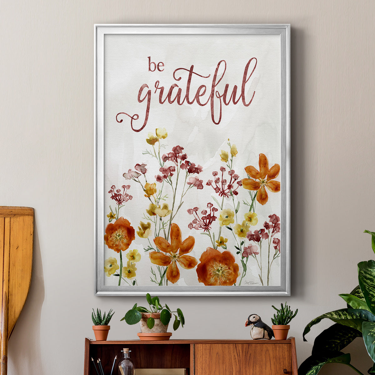 Grateful Catalina Bouquet - Modern Framed Canvas Print