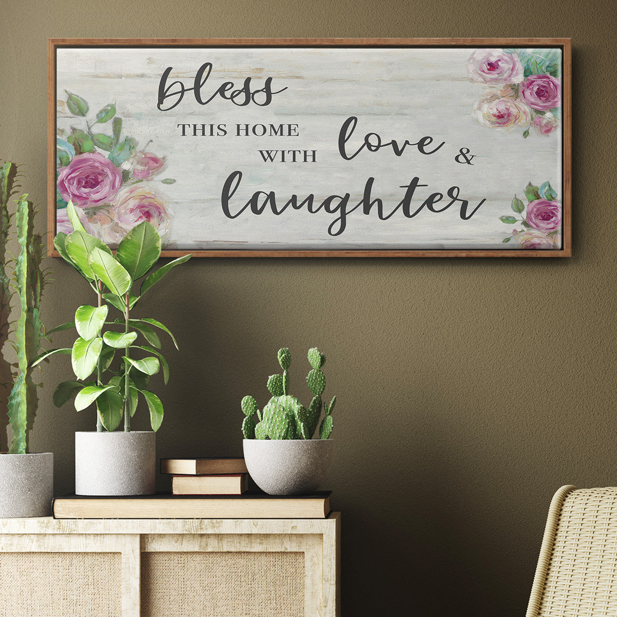 Love and Laughter - Floater Framed Canvas Print