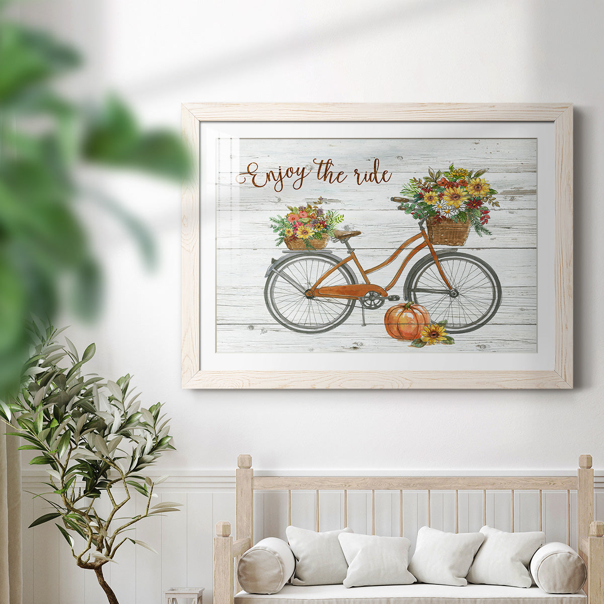 Harvest Bike - Barnwood Framed Art Print