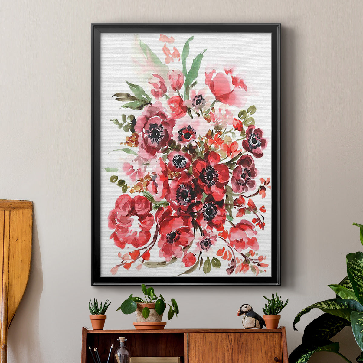 Icelandic Poppies II - Modern Framed Canvas Print