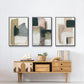 Marble Block Symmetry I - Framed Premium Gallery Wrapped Canvas L Frame 3 Piece Set - Ready to Hang