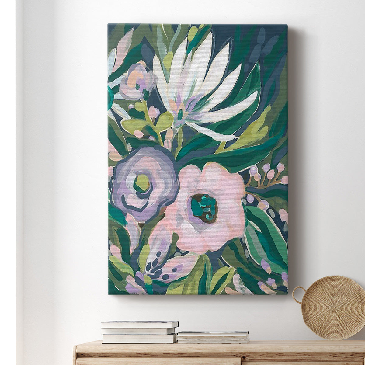 Purple Jungle Garden II Premium Gallery Wrapped Canvas - Ready to Hang