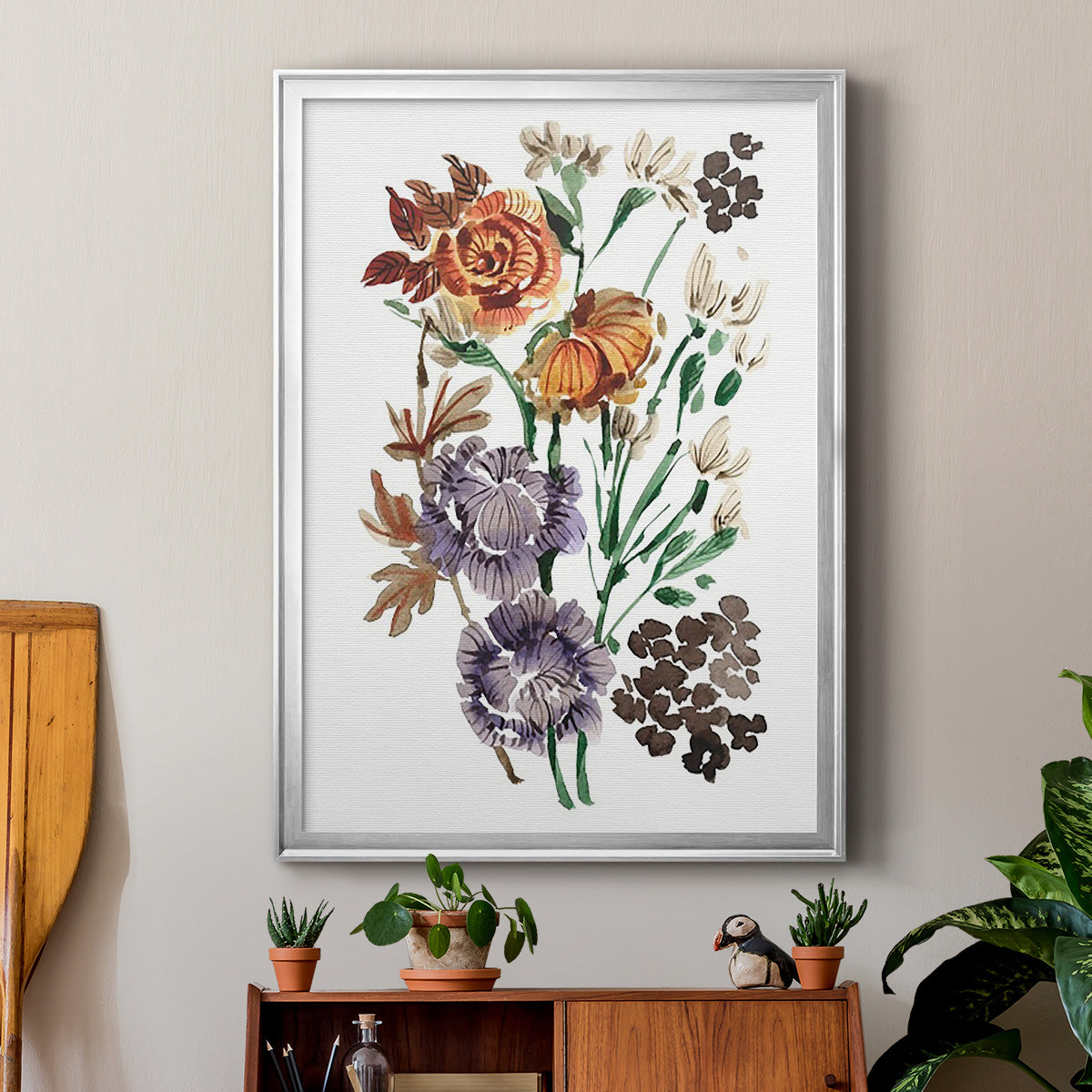 Garden Bouquets I - Modern Framed Canvas Print