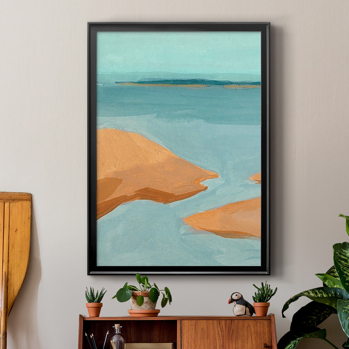 Out on the Sandbar IV - Modern Framed Canvas Print