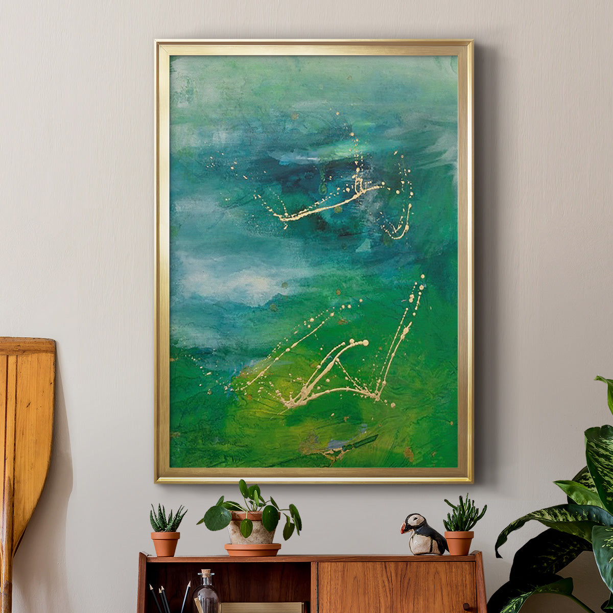 Peaceful Diptych I - Modern Framed Canvas Print