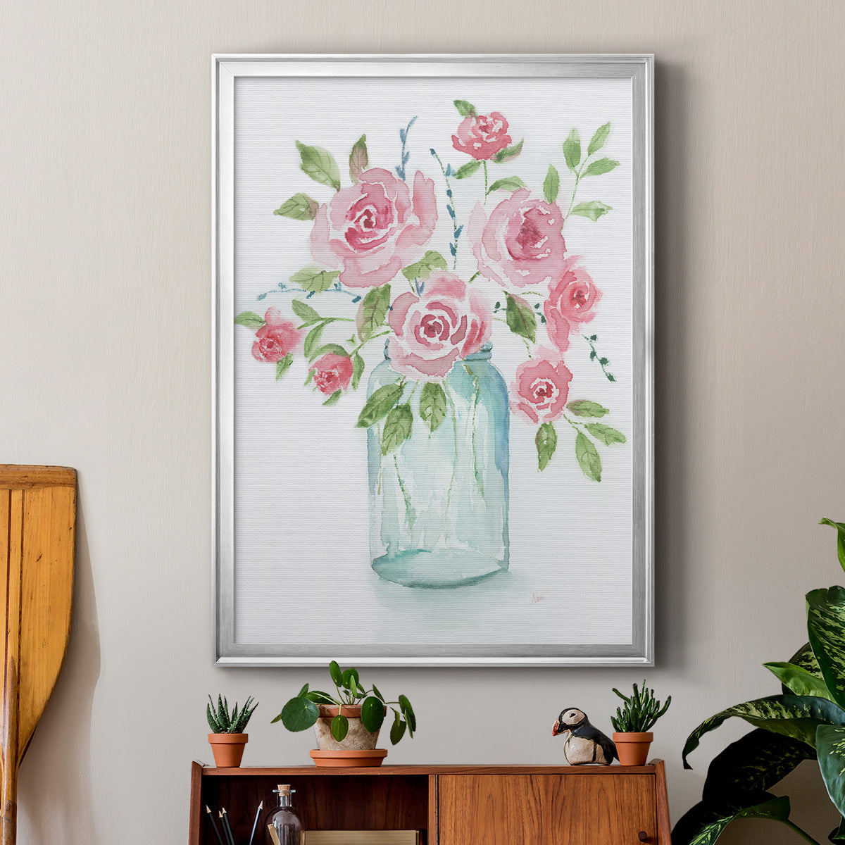 Adorable II - Modern Framed Canvas Print