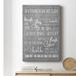 Neutral Bathroom Rules Premium Gallery Wrapped Canvas - Ready to Hang