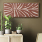 Terra Cotta Block Palms III - Floater Framed Canvas Print