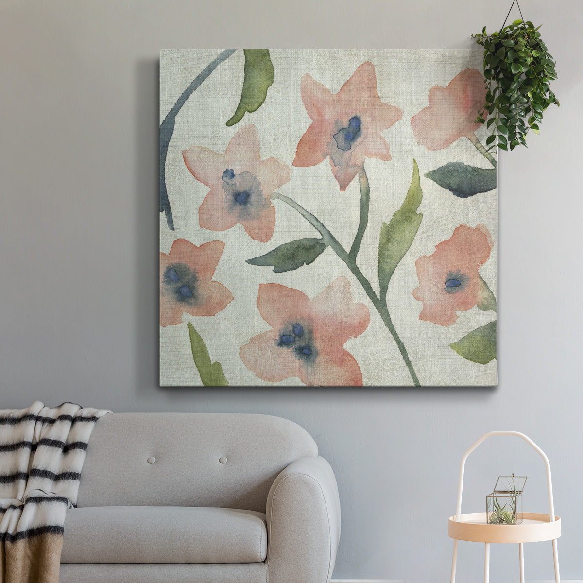 Blush Pink Blooms III-Premium Gallery Wrapped Canvas - Ready to Hang