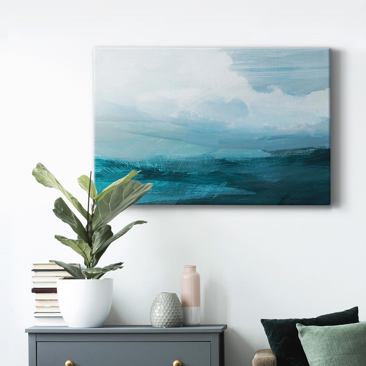 Azure Rising IV Premium Gallery Wrapped Canvas - Ready to Hang