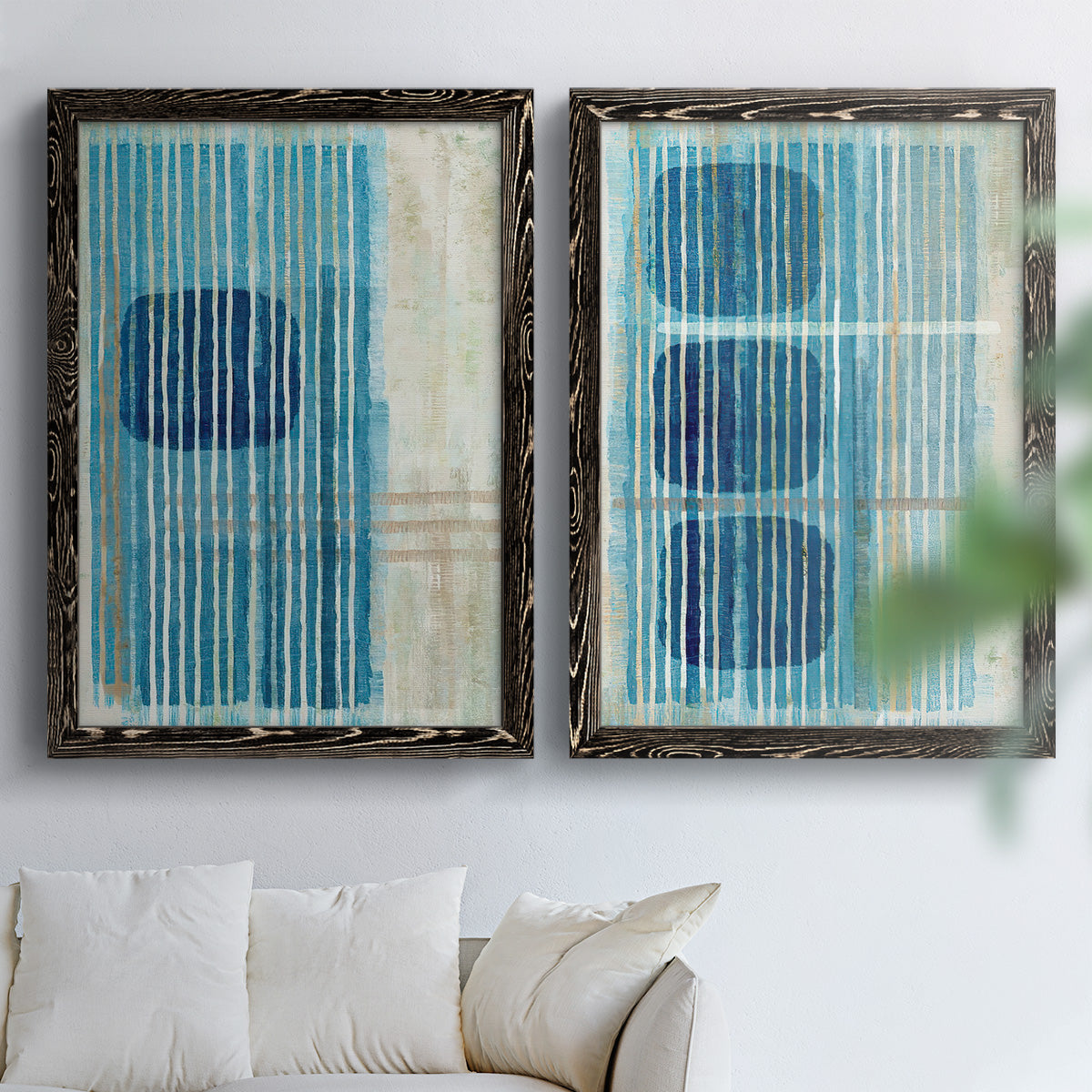 Blue Blue Horizon I - Premium Framed Canvas 2 Piece Set - Ready to Hang