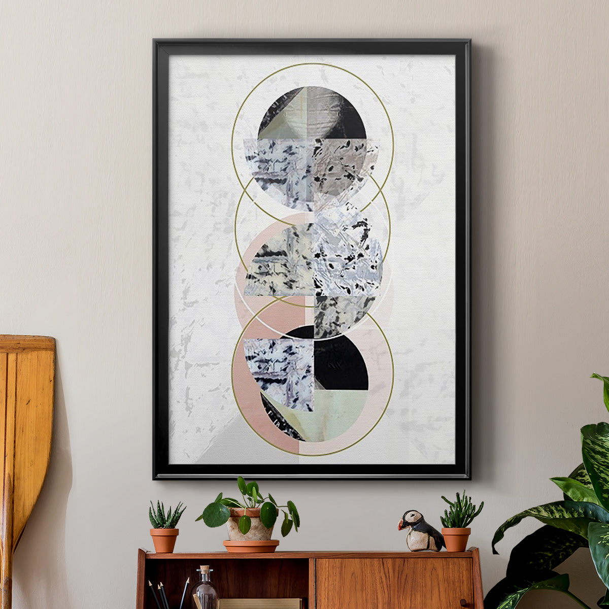 Inner Circles II - Modern Framed Canvas Print