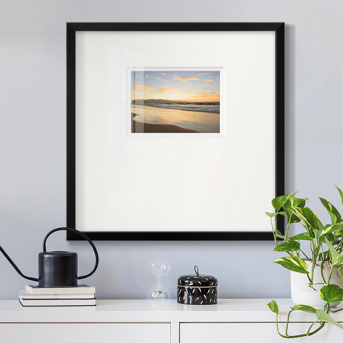 Peaceful Shore Premium Framed Print Double Matboard