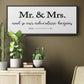 Mr. and Mrs. - Floater Framed Canvas Print
