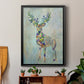 Fantastic Florals Deer, Full - Modern Framed Canvas Print