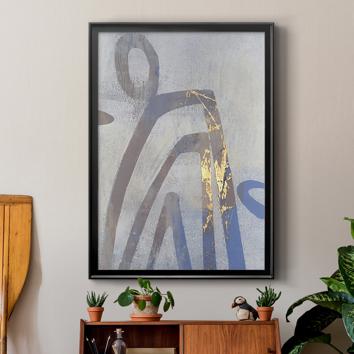 Linx II - Modern Framed Canvas Print